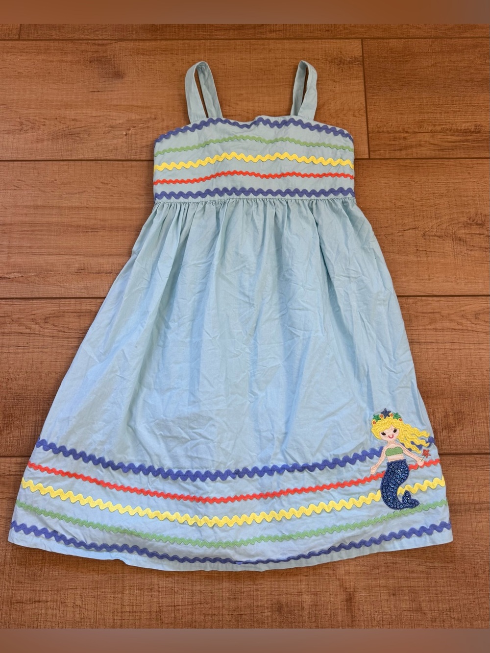 Vintage Gymboree Mermaid Magic Sequin Ric-Rac Dress Size 10